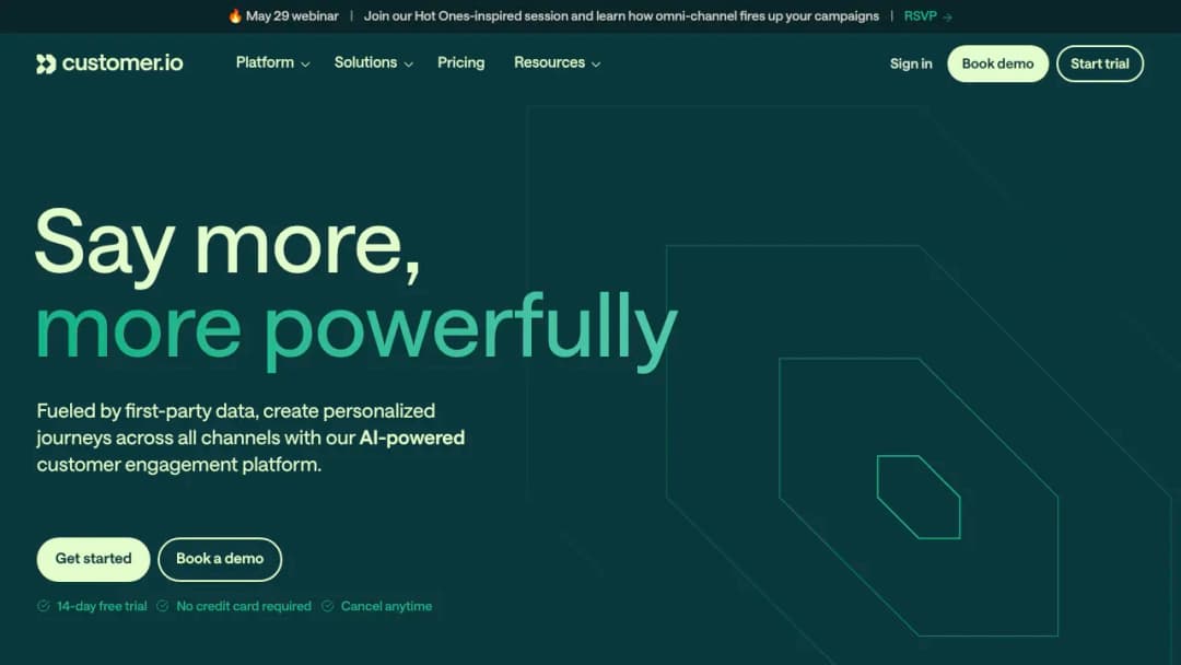 Customer.io screenshot