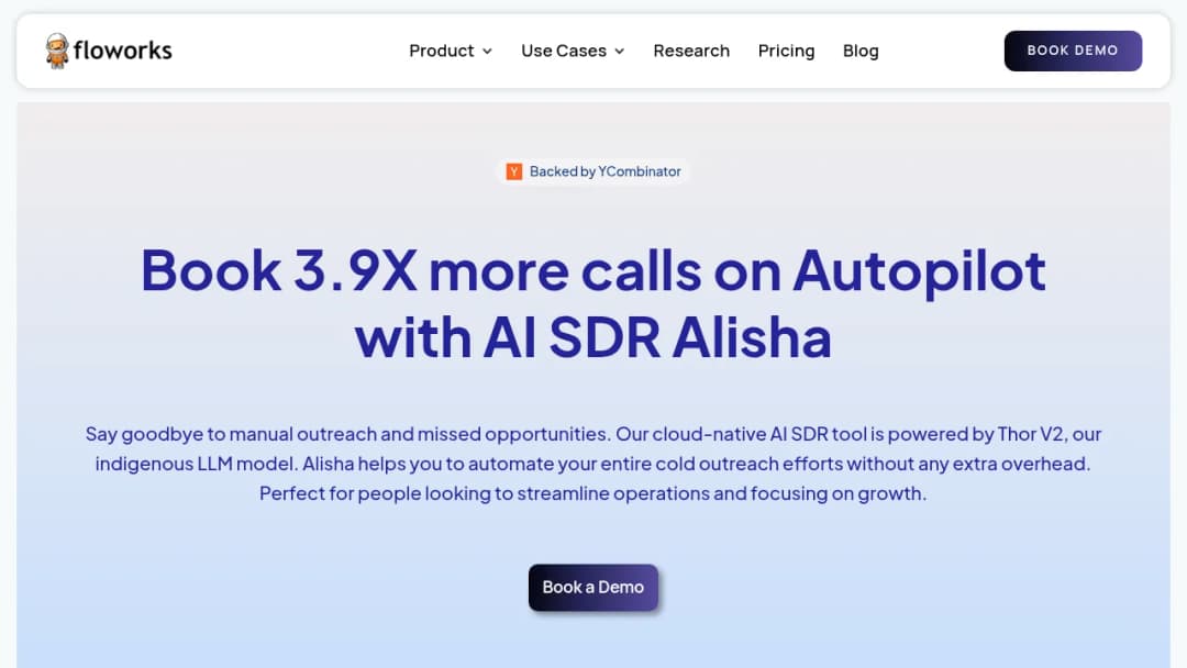 Floworks AI - AI SDR Alisha screenshot