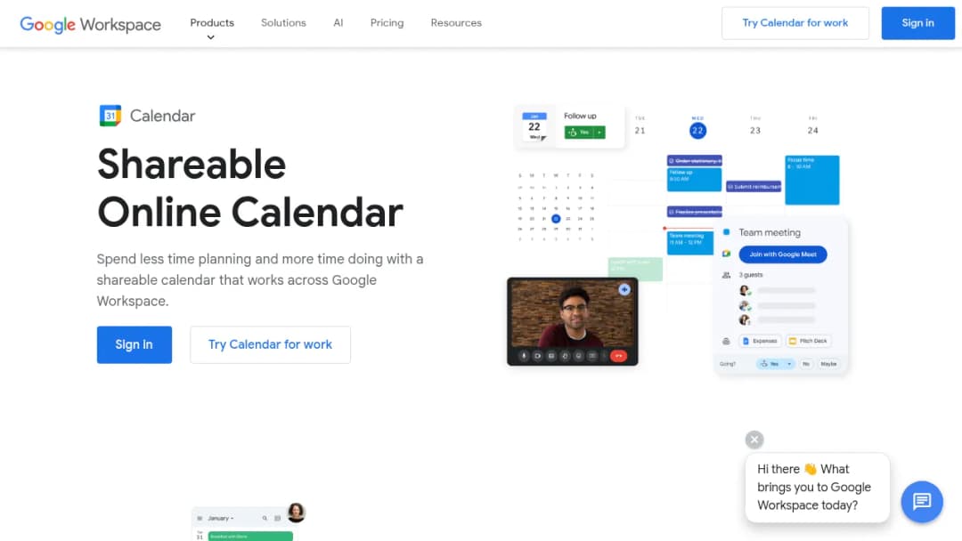 Google Calendar screenshot