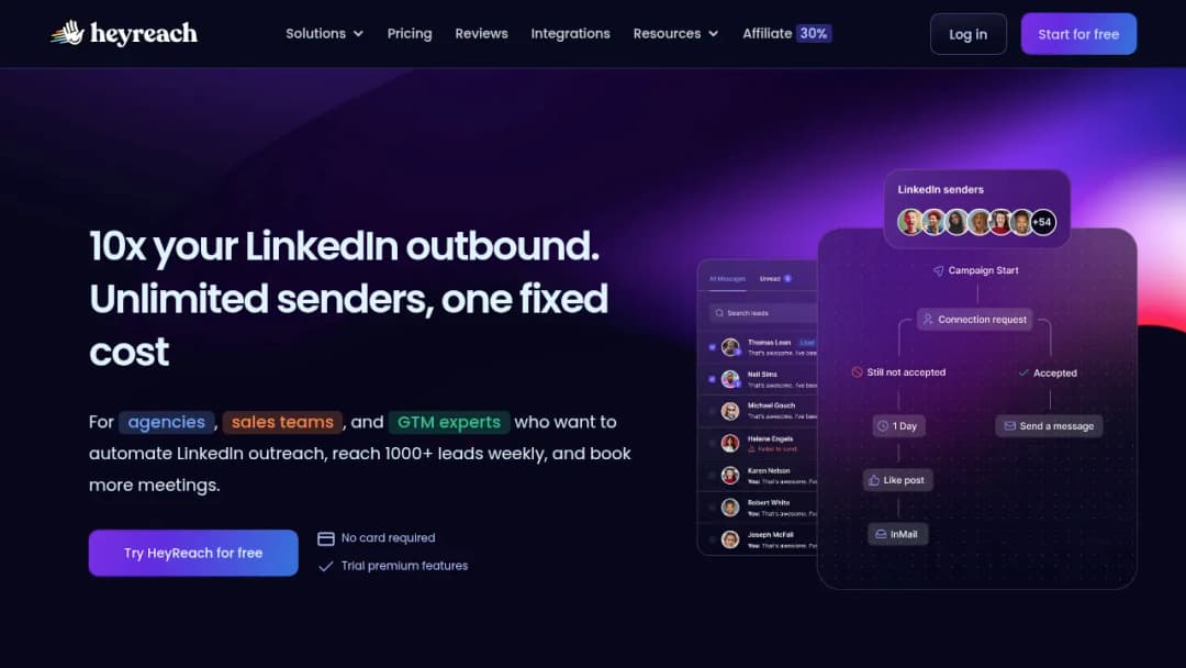 HeyReach screenshot