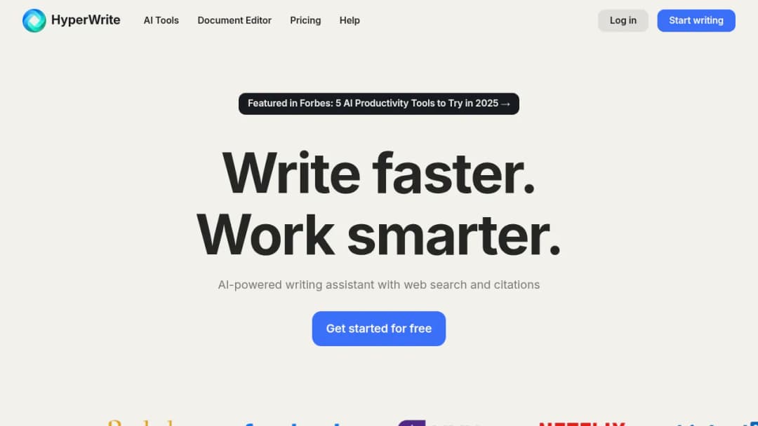 HyperWrite screenshot