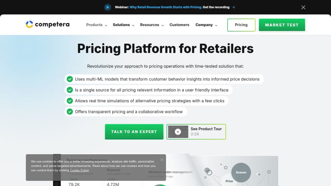 Competera Pricing Platform screenshot