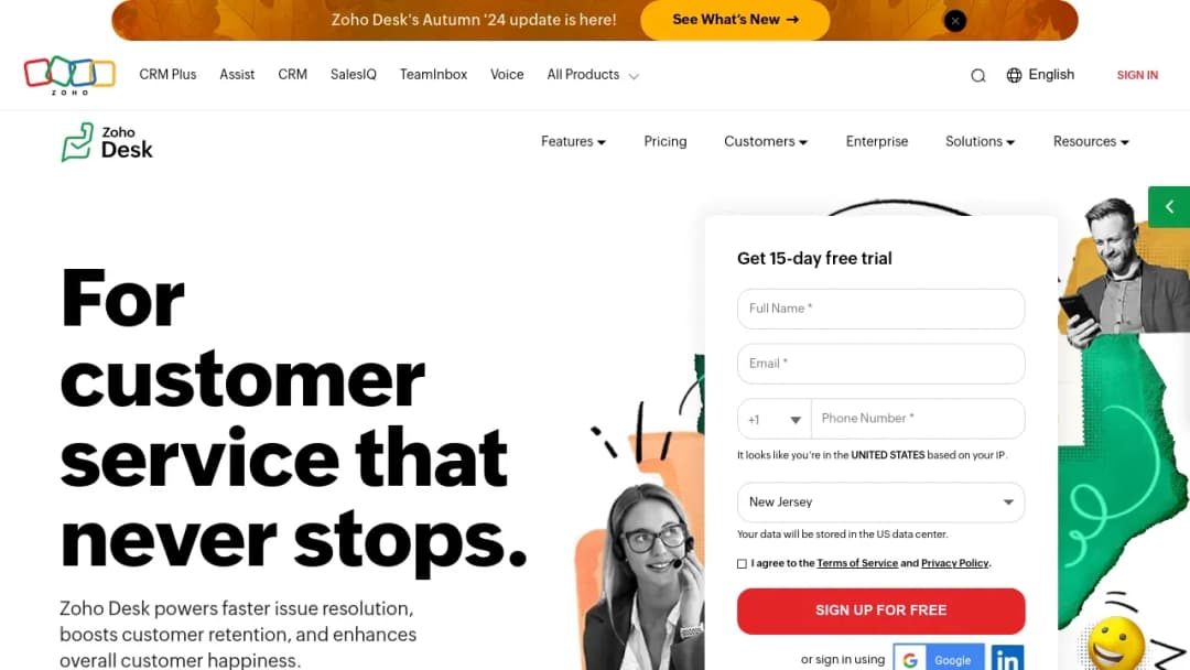 Zoho Desk screenshot