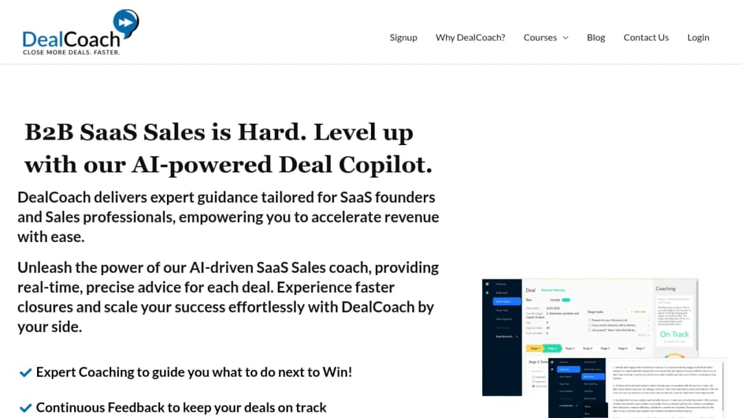 Dealcoach screenshot