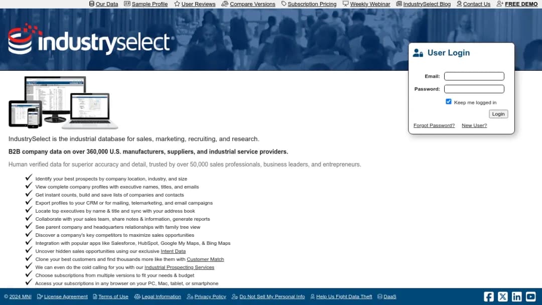IndustrySelect by MNI screenshot