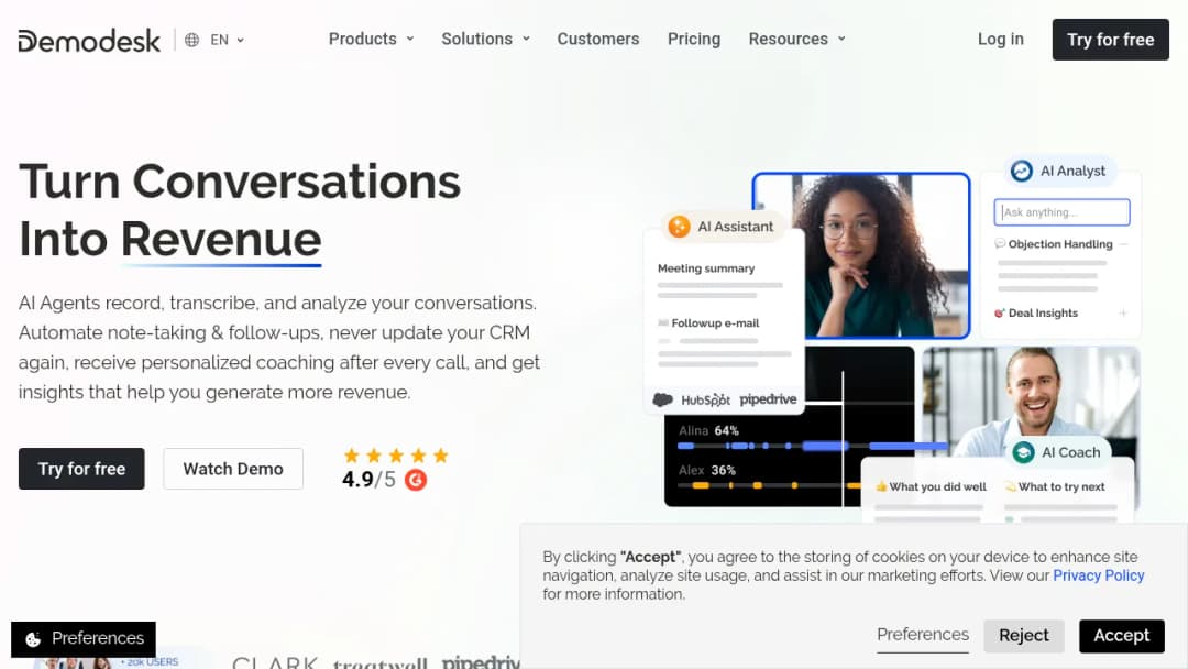 Demodesk screenshot