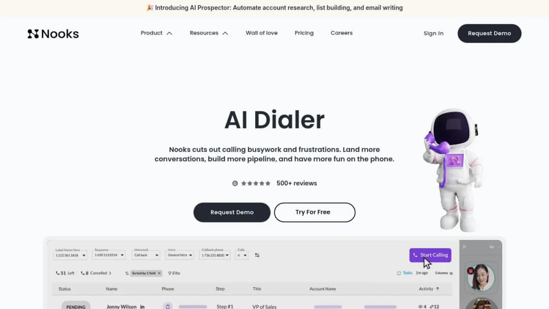 Nooks AI Dialer screenshot