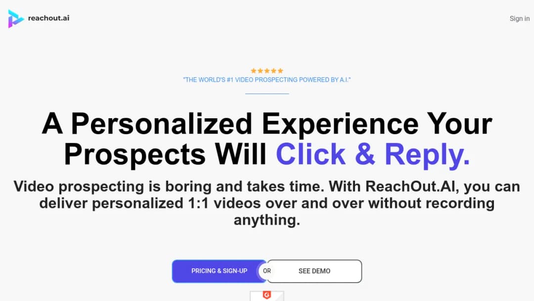 ReachOut.ai screenshot