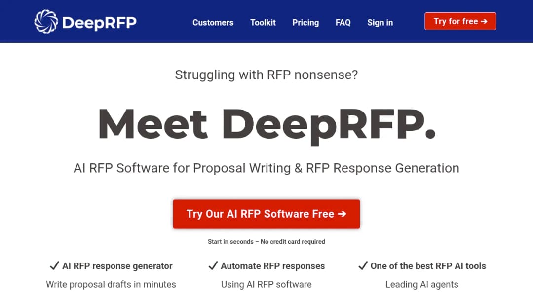 DeepRFP screenshot
