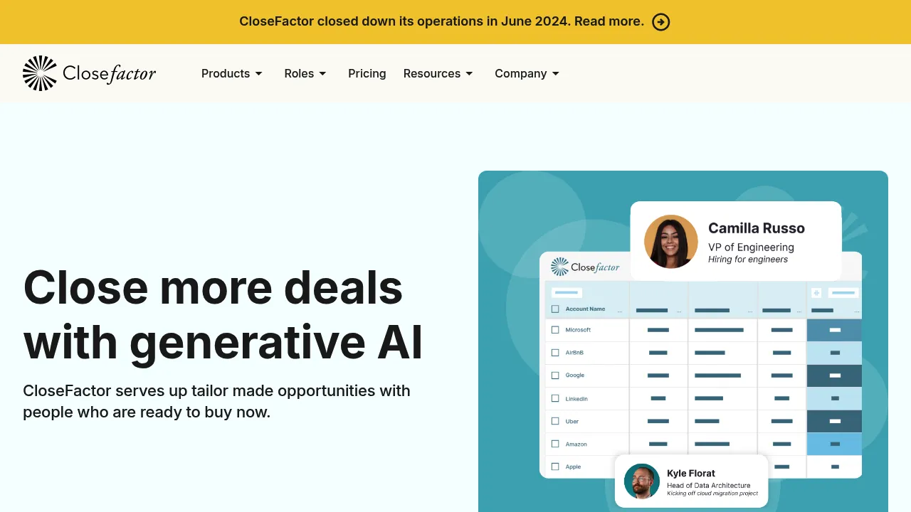 Closefactor screenshot