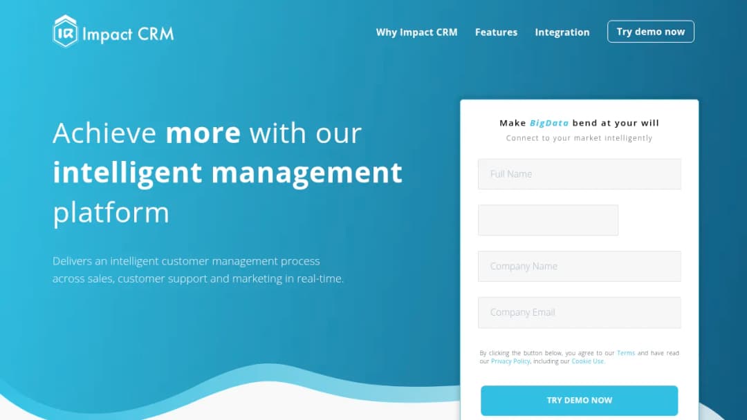 Impact CRM screenshot