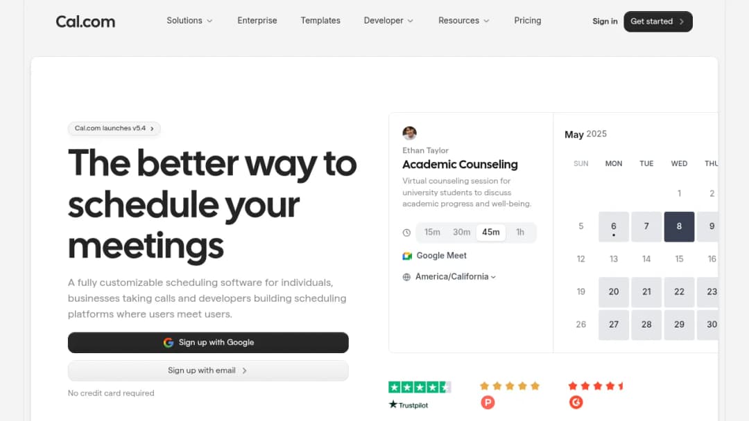 Cal.com screenshot