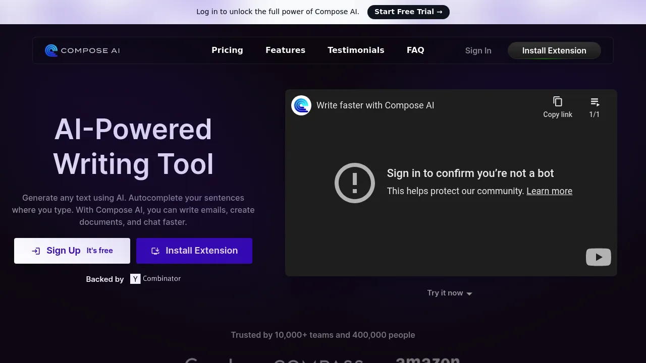 Compose AI screenshot