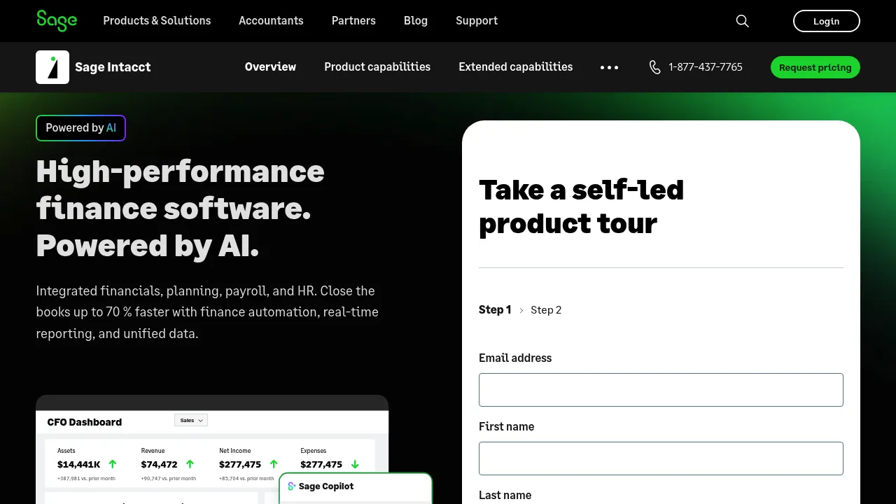Sage Intacct screenshot