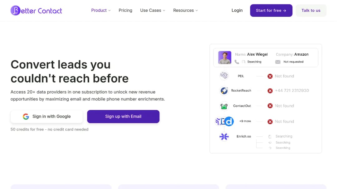 BetterContact screenshot