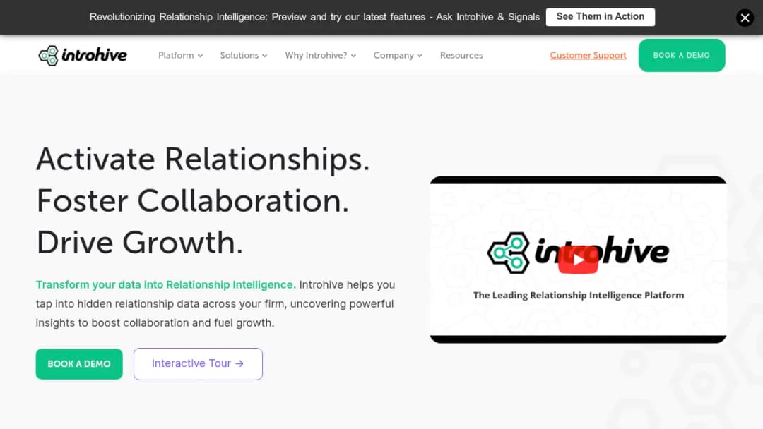 Introhive screenshot