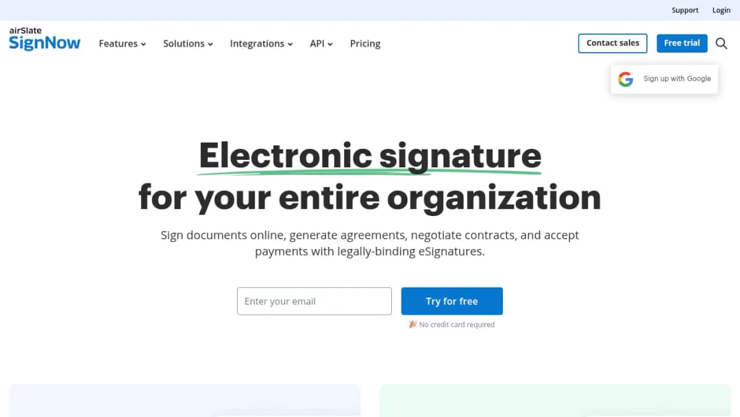 SignNow screenshot