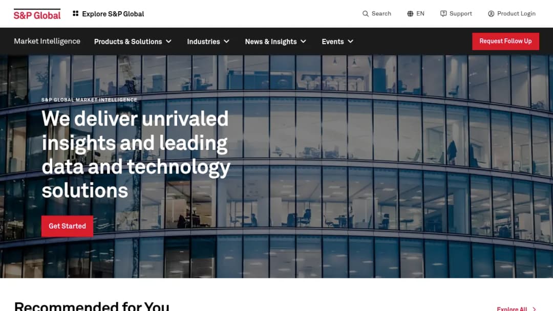 S&P Global Marketing Intelligence screenshot