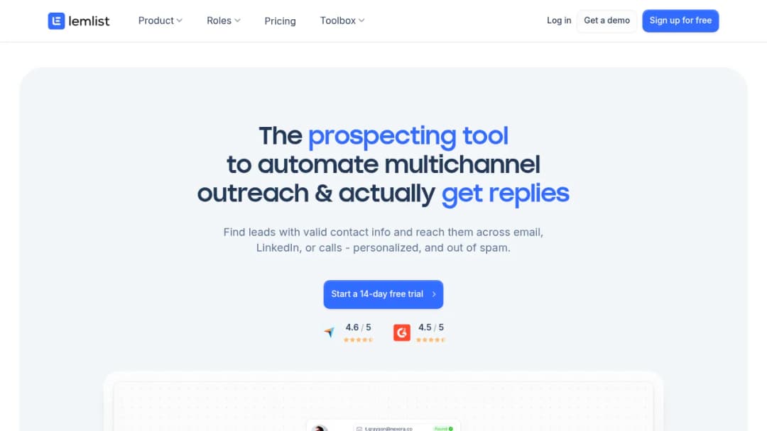 Lemlist screenshot