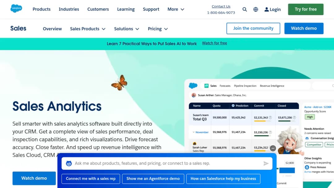 Salesforce Sales Analytics screenshot