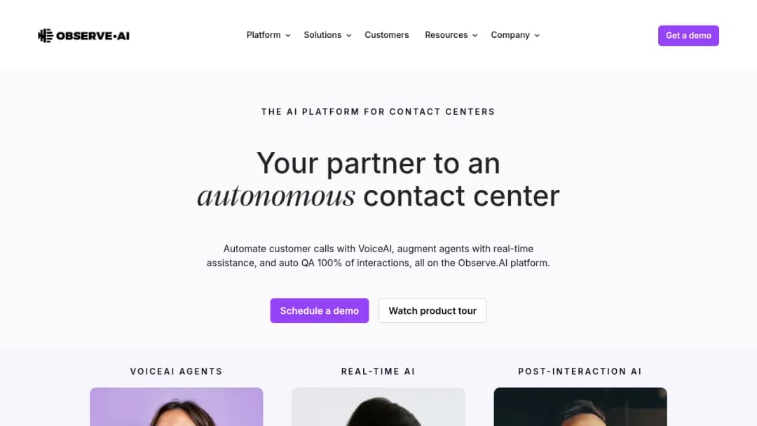 Observe.AI screenshot