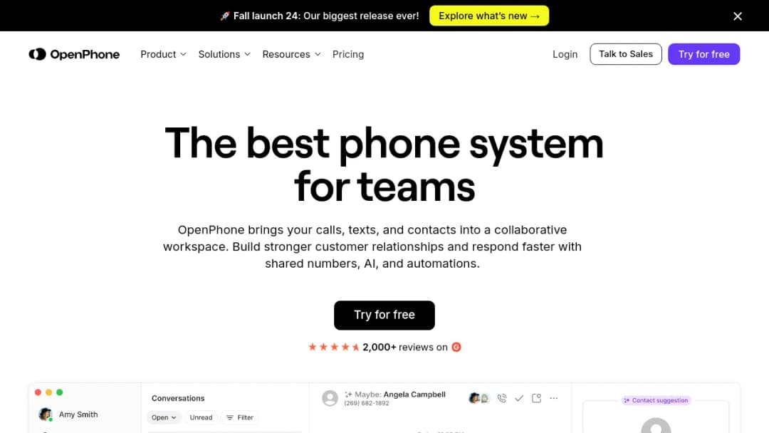 OpenPhone screenshot