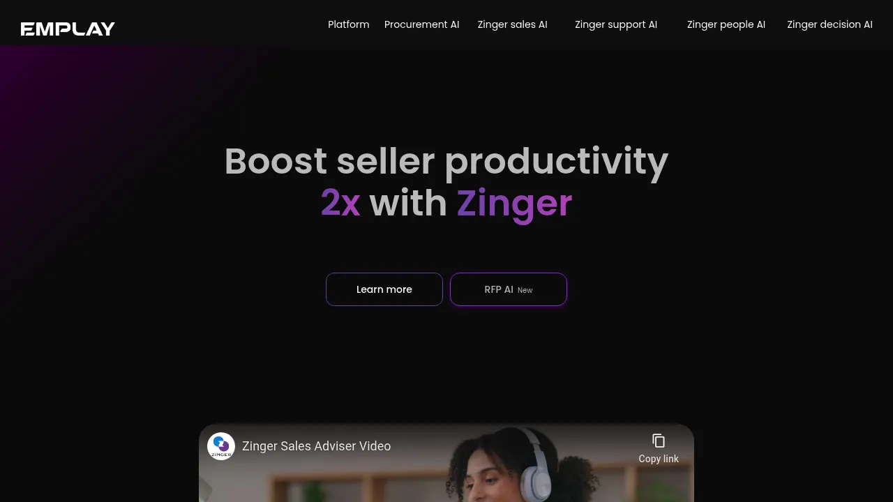 Emplay Zinger Sales AI screenshot