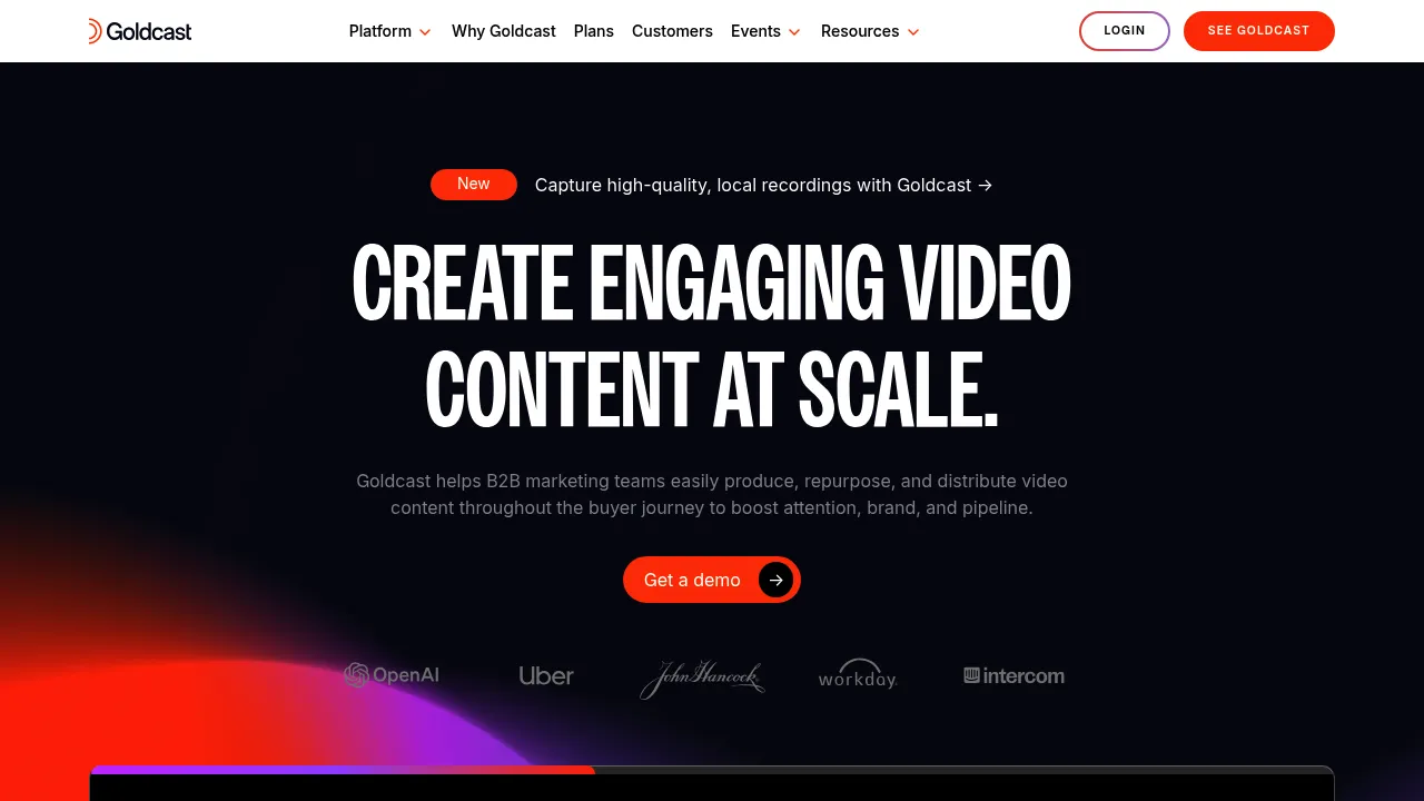 Goldcast screenshot