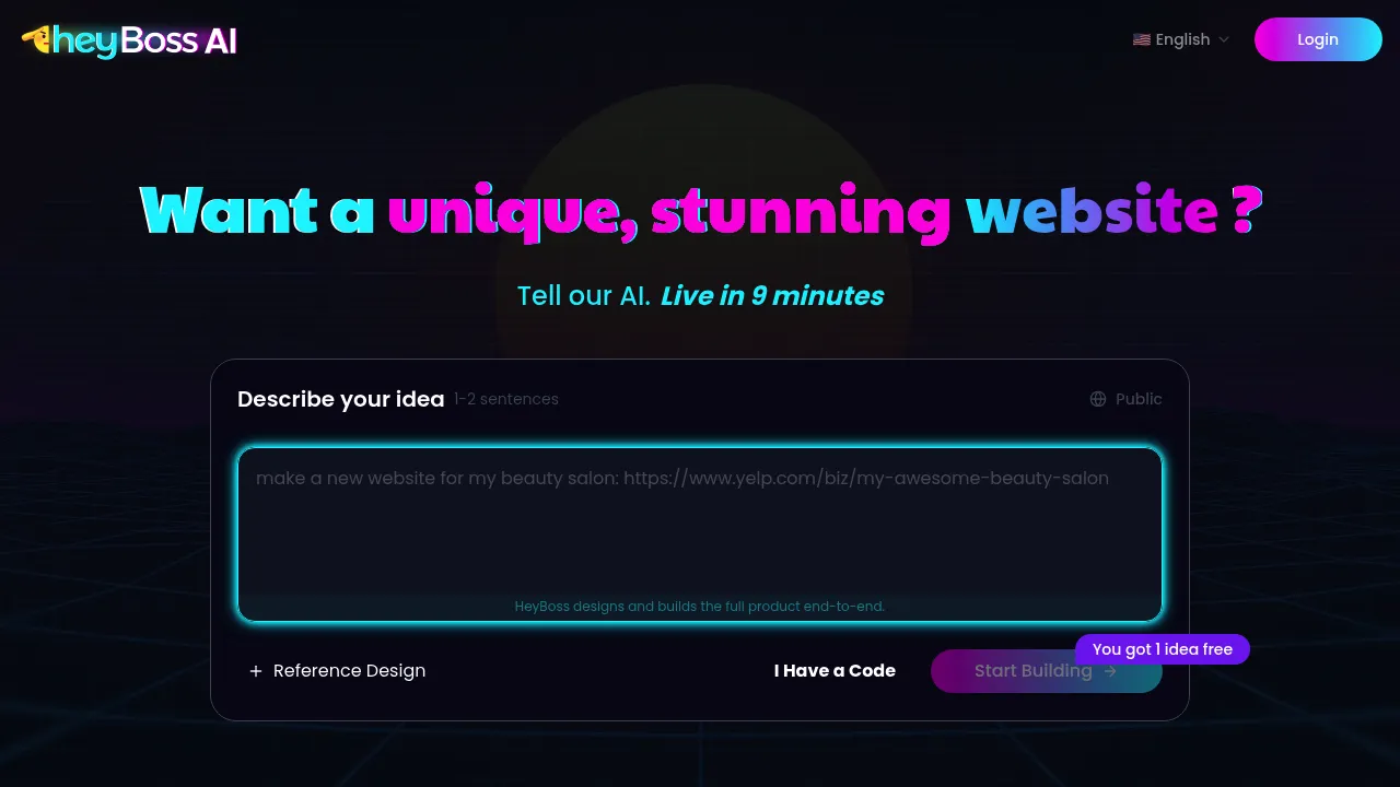 Heyboss AI screenshot