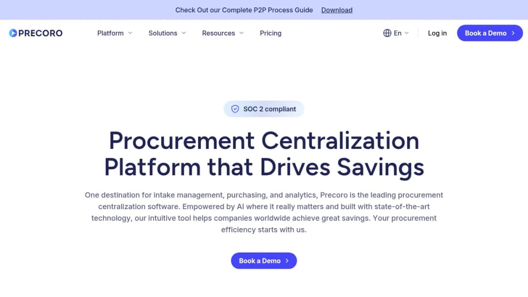 Precoro screenshot