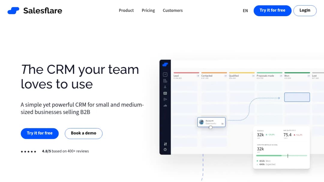 Salesflare screenshot