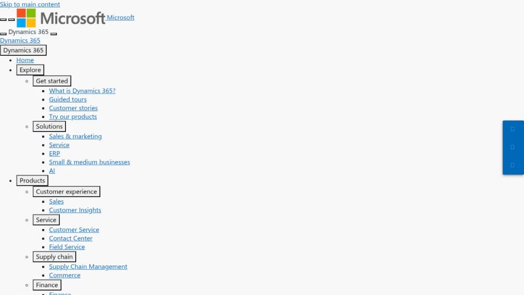 Microsoft Dynamics 365 screenshot