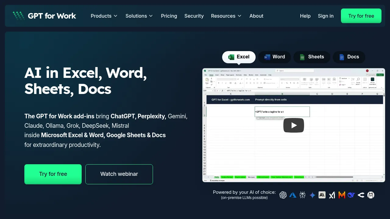 GPT for work screenshot