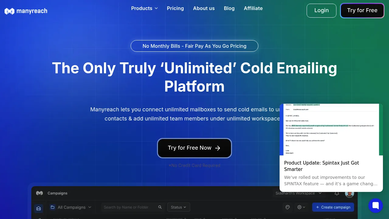 Manyreach screenshot