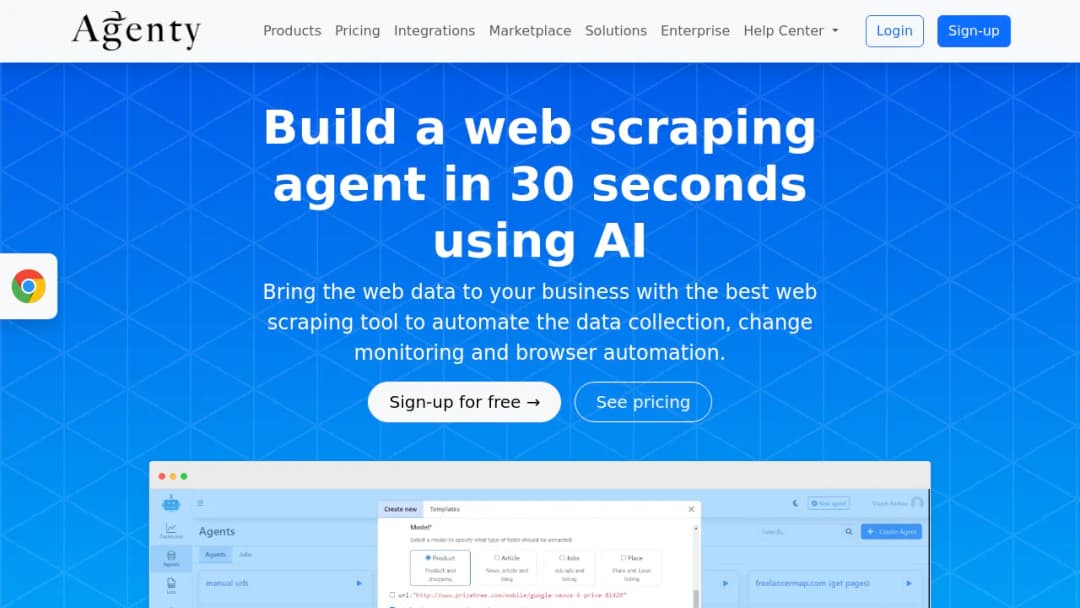 Agenty screenshot