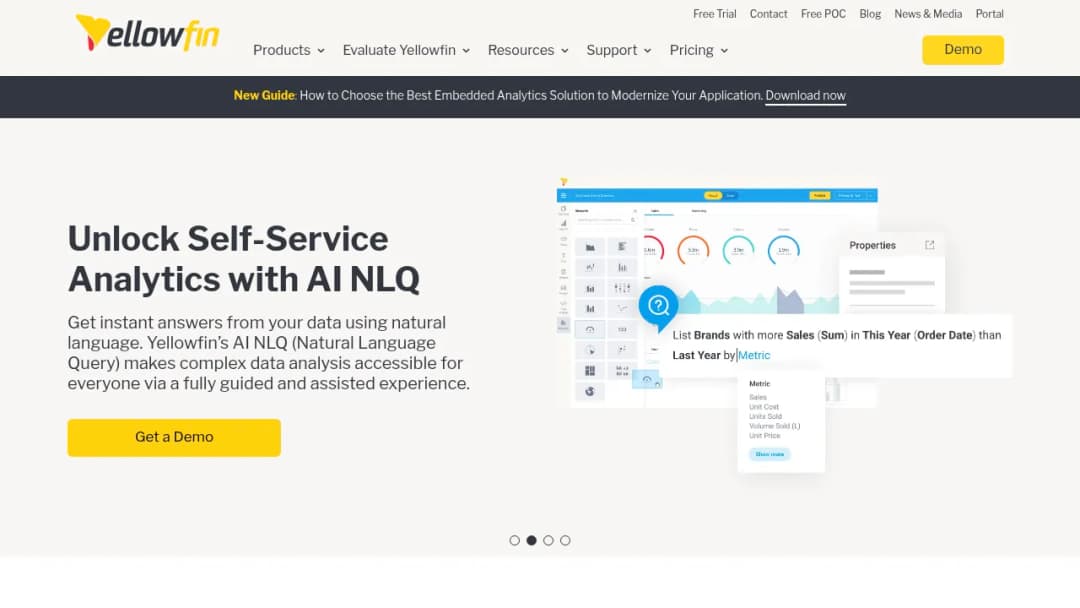 Yellowfin screenshot