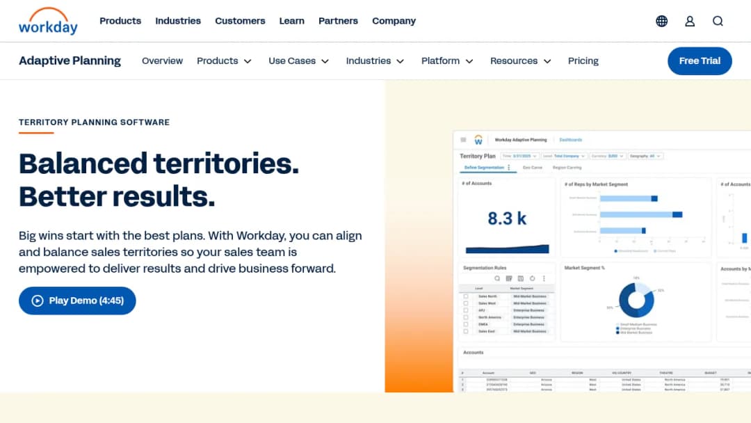 Workday Territory Planning screenshot