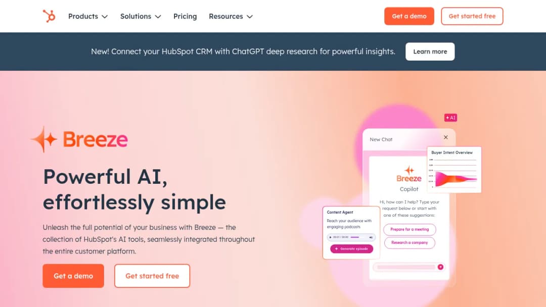 Hubspot Breeze screenshot