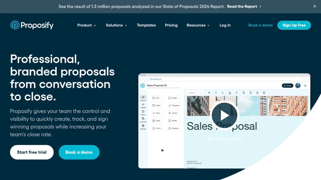 Proposify screenshot