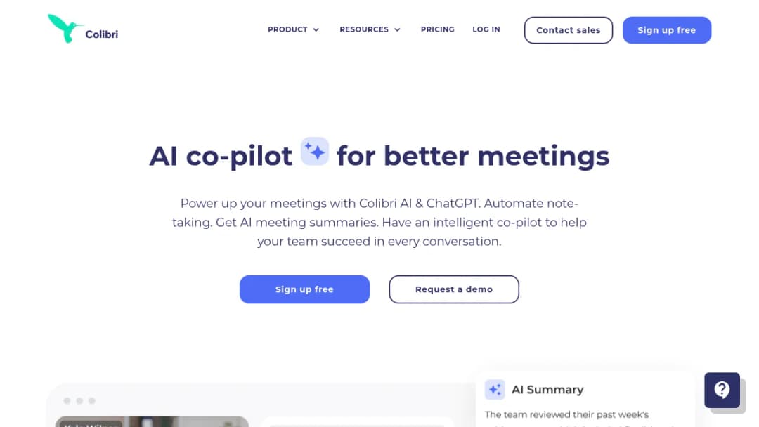 Colibri screenshot