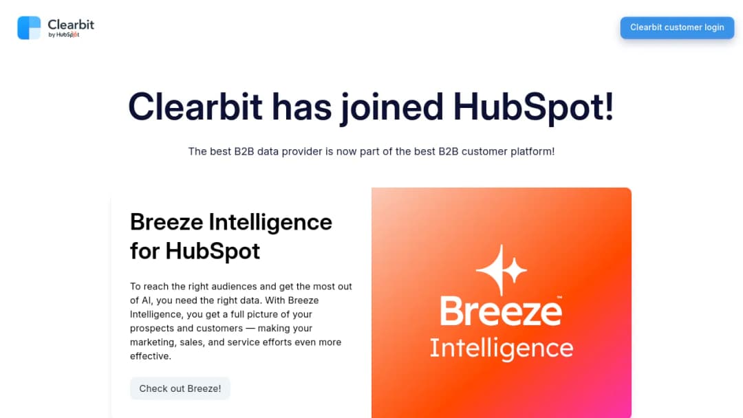 Clearbit screenshot