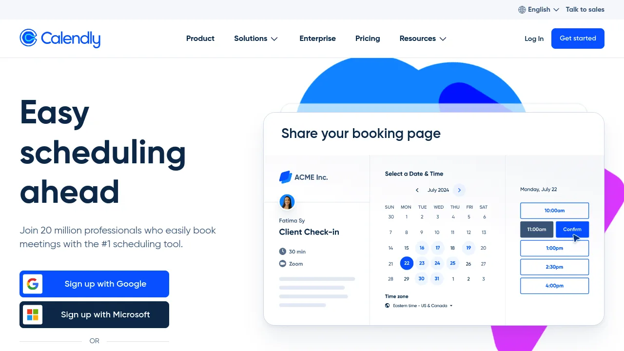 Calendly screenshot