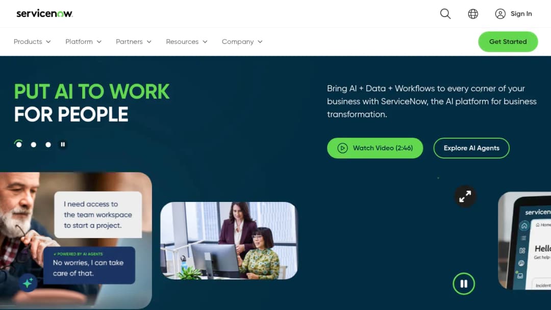 ServiceNow screenshot