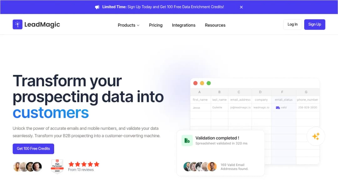LeadMagic screenshot