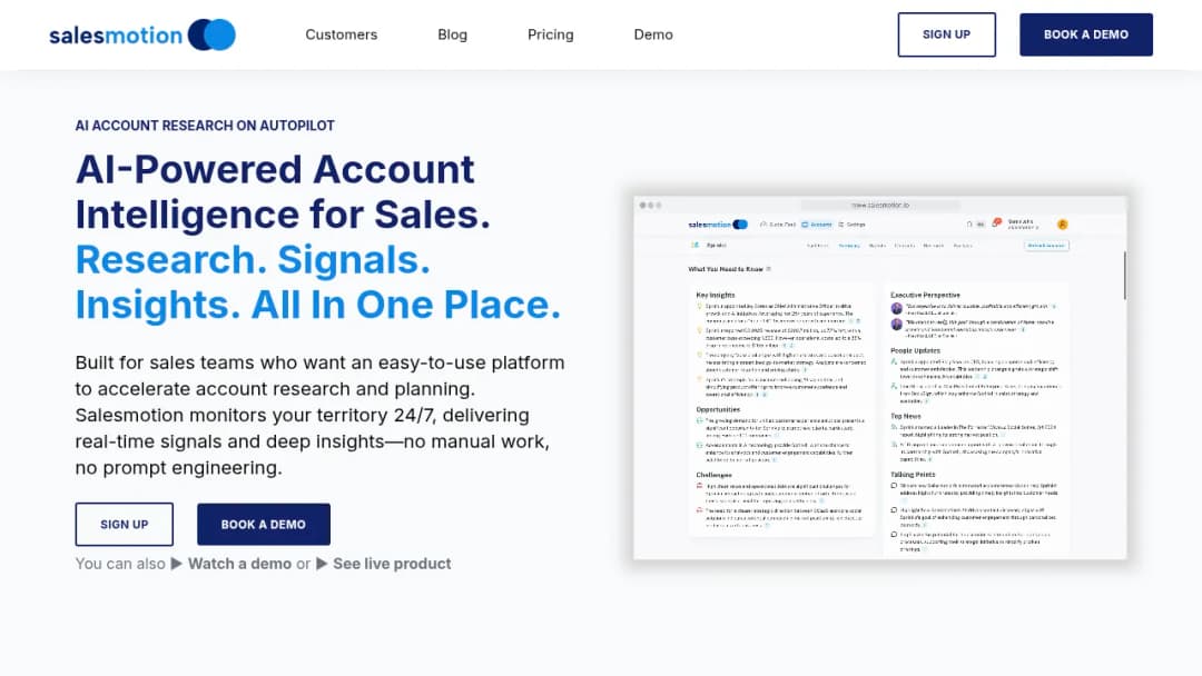 Salesmotion screenshot