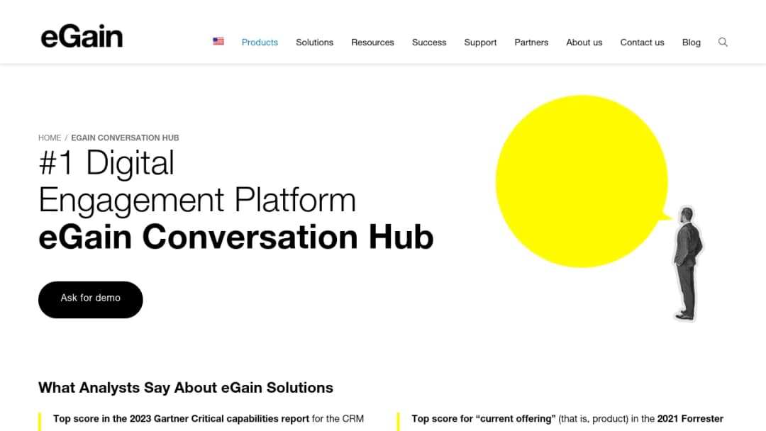 Egain Conversation Hub screenshot