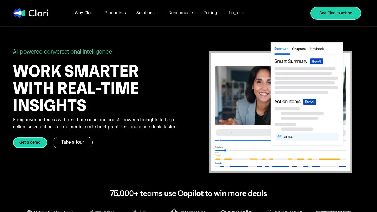 Clari Copilot screenshot