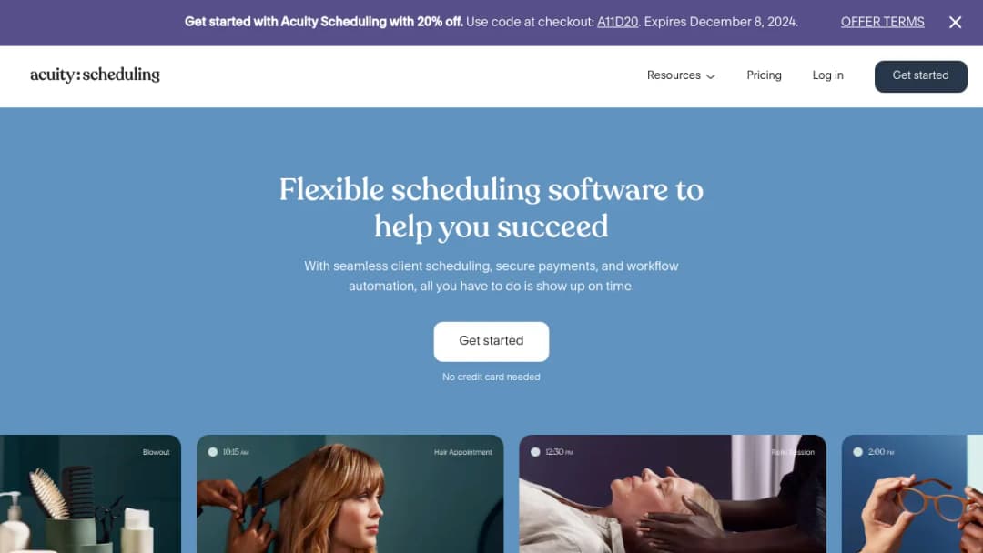 Acuity Scheduling screenshot