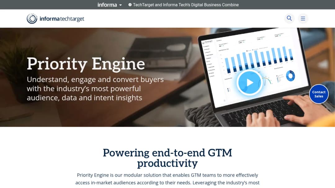 Informa TechTarget Priority Engine screenshot