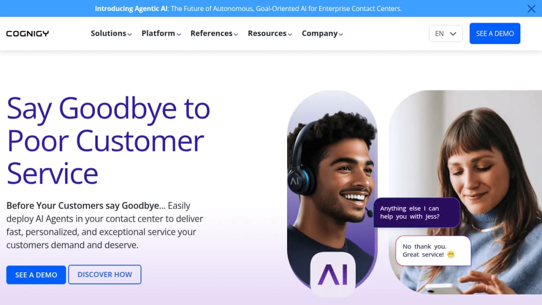 Cognigy.AI screenshot